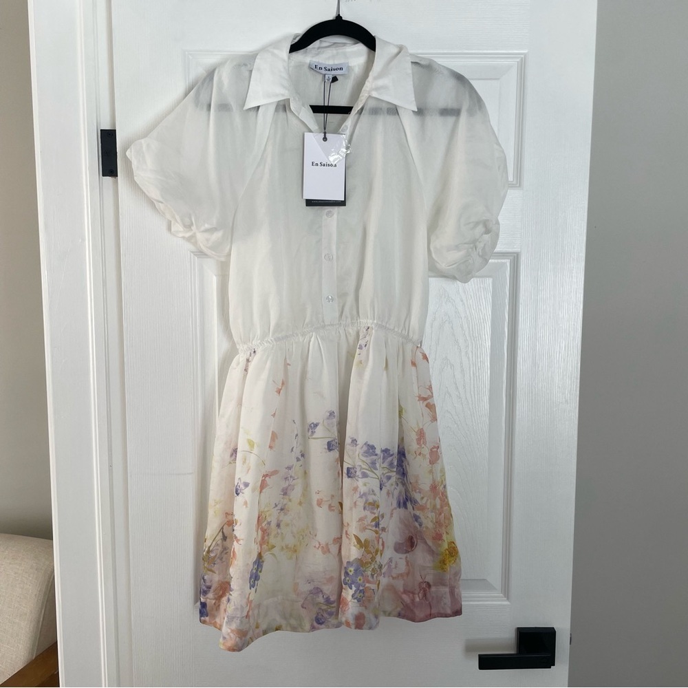 En Saison Taylorann Puff Sleeve Minidress - Picture 2 of 12
